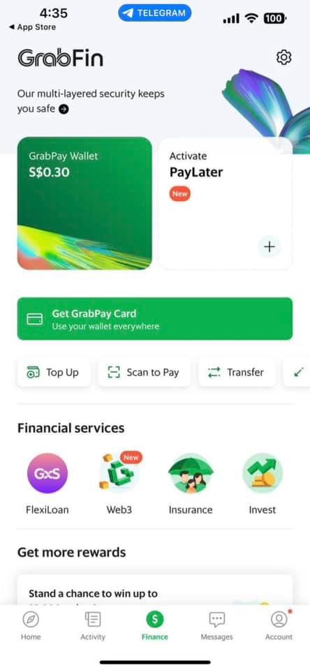 shine_csm's tweet photo. BREAKING: Grab Sing (ứng dụng taxi, giao đồ ăn, thanh toán) thêm tab web3 với ví tiền điện tử tích hợp
Source : Zack https://t.co/wiZanmdrWn