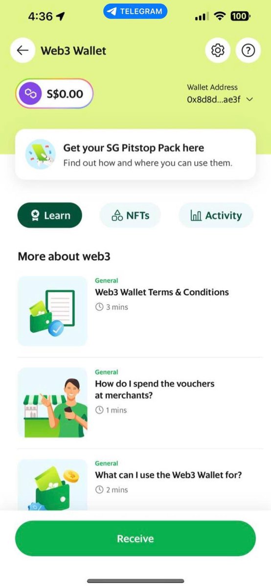 shine_csm's tweet photo. BREAKING: Grab Sing (ứng dụng taxi, giao đồ ăn, thanh toán) thêm tab web3 với ví tiền điện tử tích hợp
Source : Zack https://t.co/wiZanmdrWn