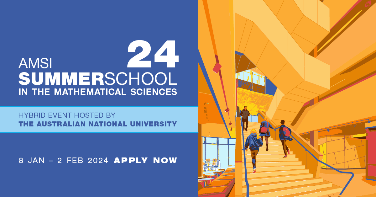 ONE WEEK LEFT TO APPLY: Apply now for AMSI Summer School 2024! #AMSISS24 Gain a new perspective on your research topic and pique your curiosity by exploring a new area of #mathematics. Applications close at 11.59pm AEDT, Monday 27 November. Apply now: ss.amsi.org.au/apply/