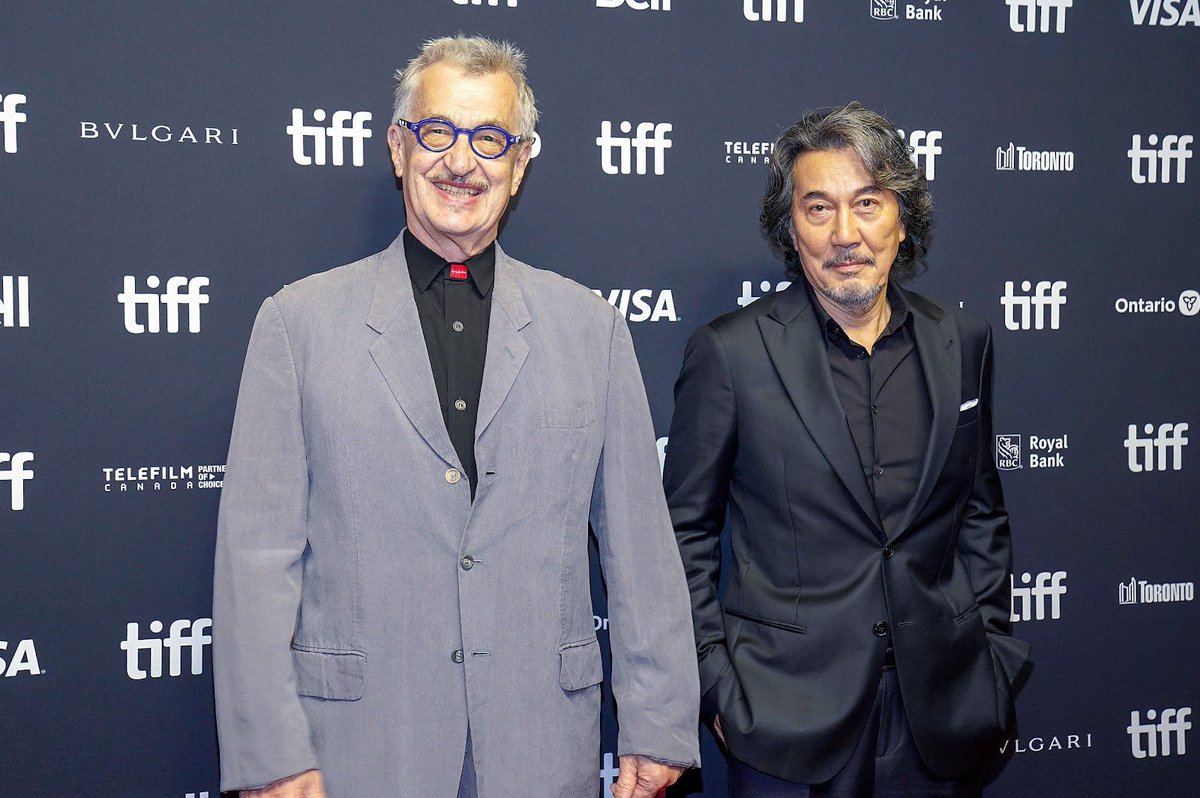 Wim Wenders and Kôji Yakusho at the Canadian Premiere of PERFECT DAYS. #TIFF23 📸: Getty/Shawn Goldberg