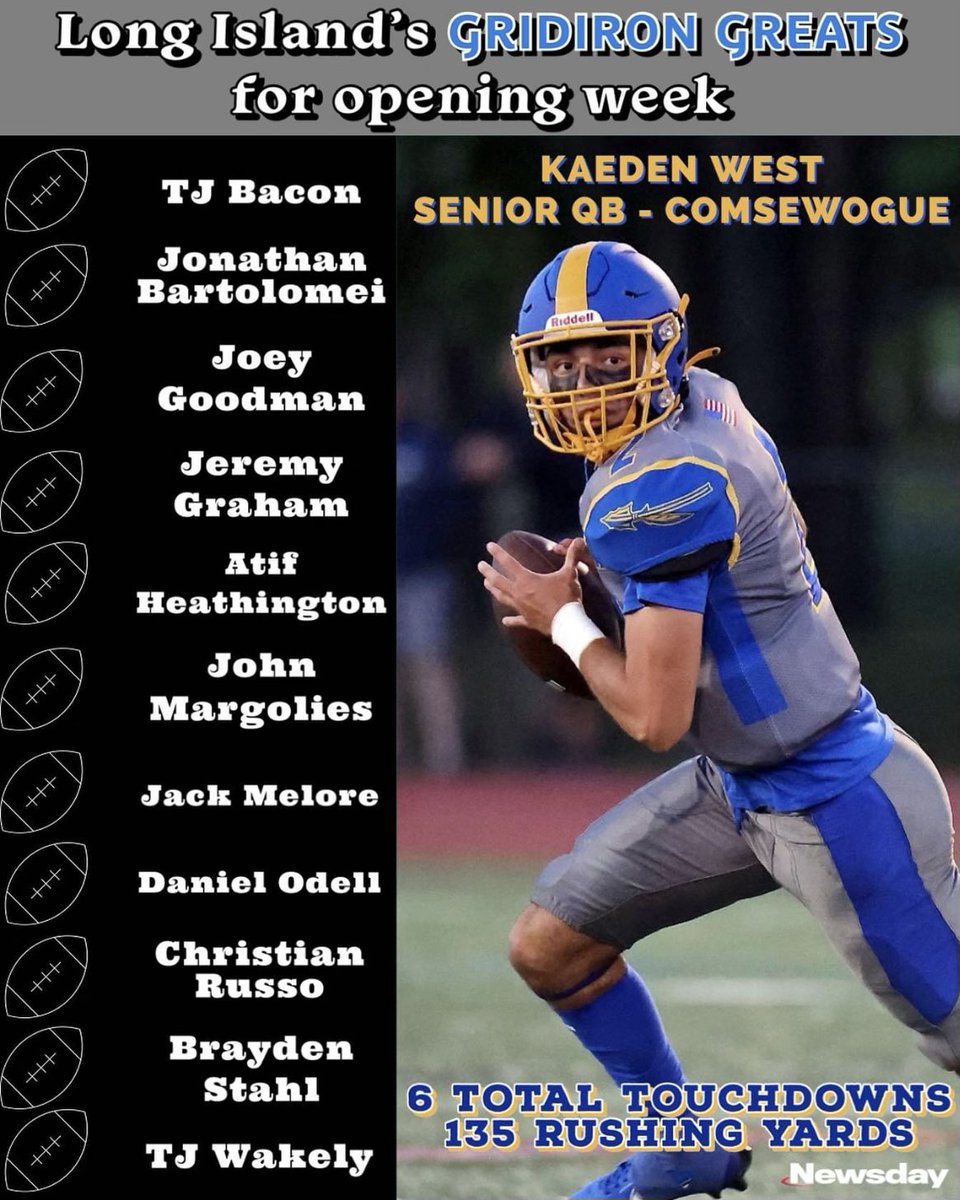 Week 1! It’s good to be back with my guys!  

<a href="/NewsdayHSsports/">Newsday HS sports</a> <a href="/WogueFootball/">Comsewogue Football</a> <a href="/WingateFb/">Wingate Bulldogs Football</a> <a href="/QBCoachBrady/">James Brady</a> <a href="/coachlukefalk/">Luke Falk</a> @NFFSuffolkNY @coachdelkins <a href="/Reich_WingateFB/">Joe Reich</a>