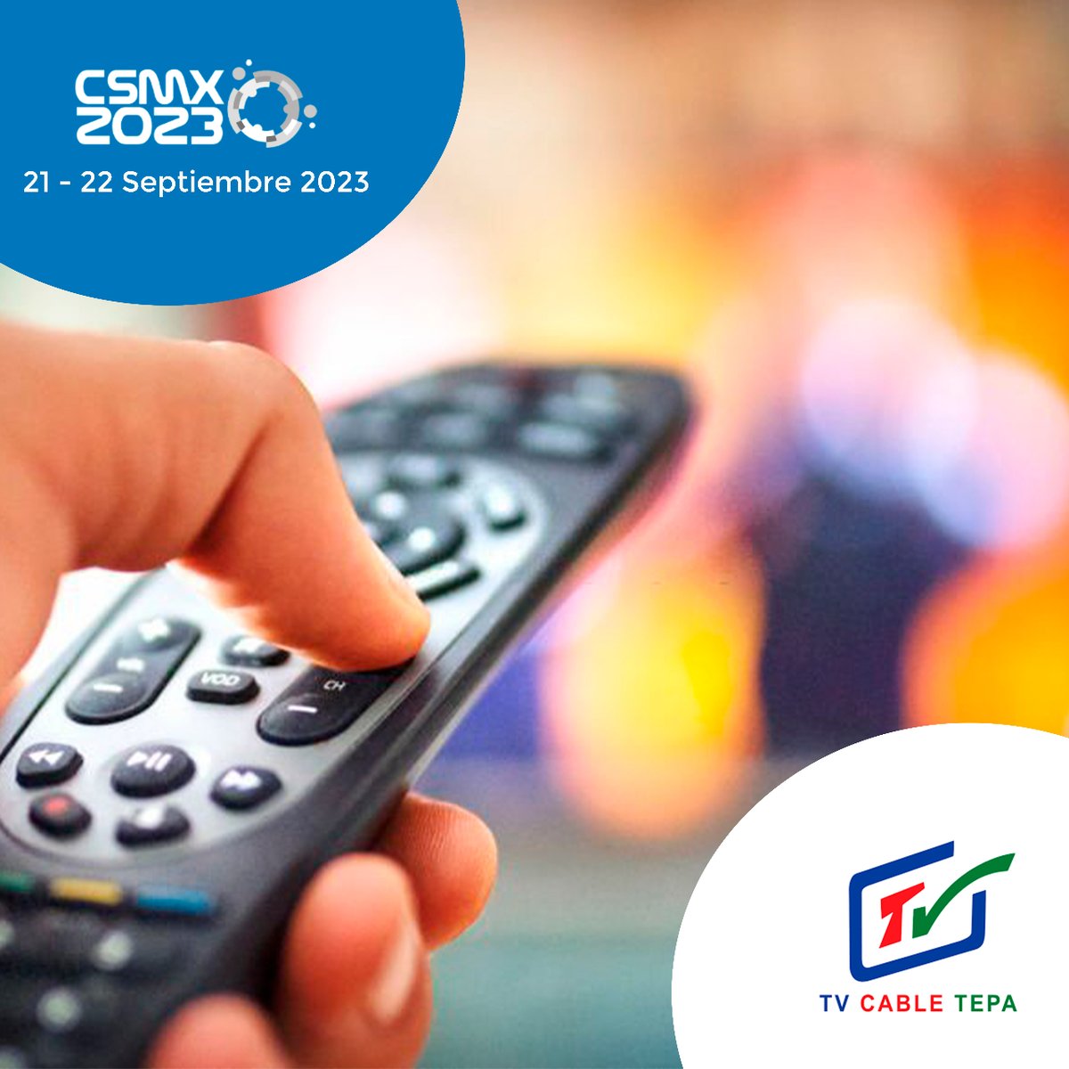 CSMX2023's tweet photo. 🌟 ¡TV Cable Tepa, bienvenidos a CSMX2023!🌟
🚀 Nos acompañará en esta edición de CSMX TV Cable Tepa, empresa de telecomunicaciones líder en la región de los Altos de Jalisco, con más de 28 años de experiencia.

Registra tu asistencia en https://t.co/flqwVkMPKd https://t.co/5zMdurifS3