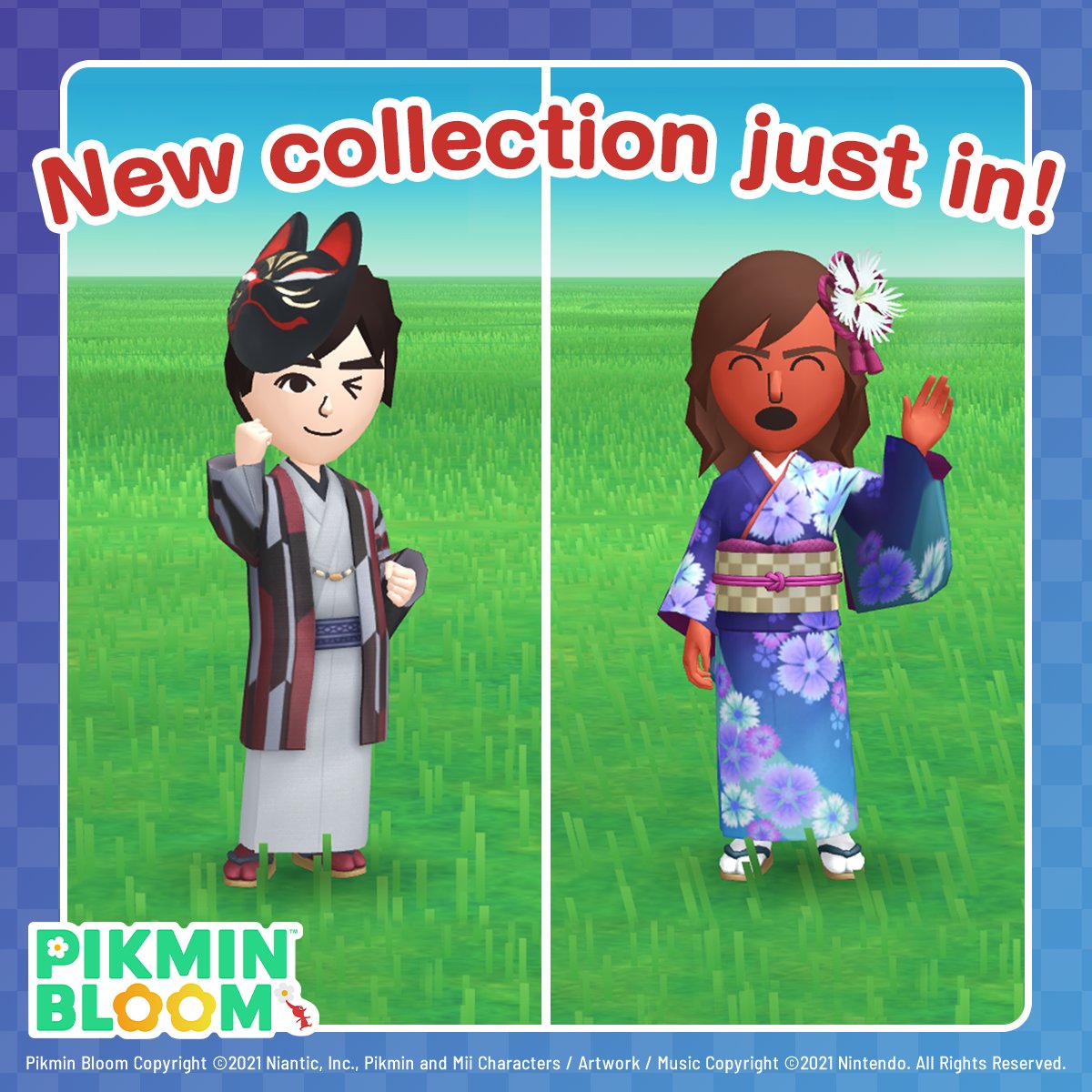 Ready for a new look? 
The shop has just dropped #PikminBloom’s first ever kimono collection 👘

Try yours on and post below to show off your look ✨