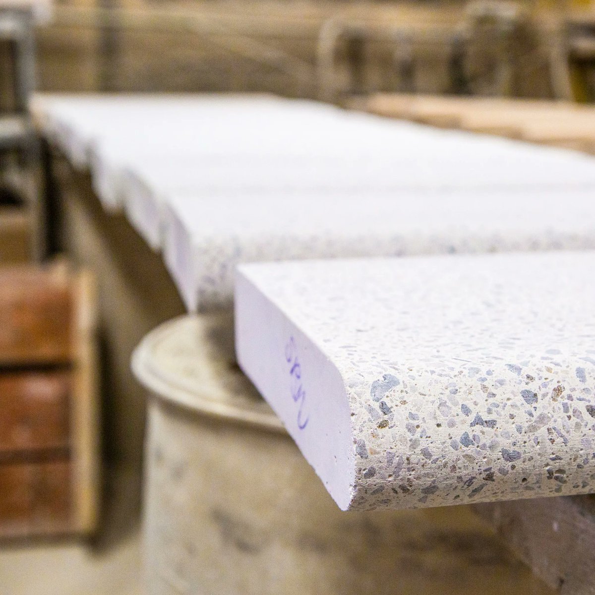 A look at our white large aggregate terrazzo pool coping stone!👀 This classic look not only enhances the aesthetic of your pool area but also provides durability and functionality. Dive into luxury and elevate your outdoor space with this timeless beauty!

 #PoolParty #Pool