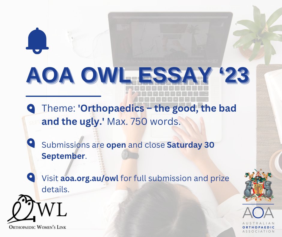 Got a bone to pick with a career in orthopaedics? Or a feel-good story you want to share? 
Tell us your thoughts on the theme for your chance to win free registration to the AOA ASM in Melbourne in November. For more info, T&amp;Cs and submissions, visit aoa.org.au/owl
