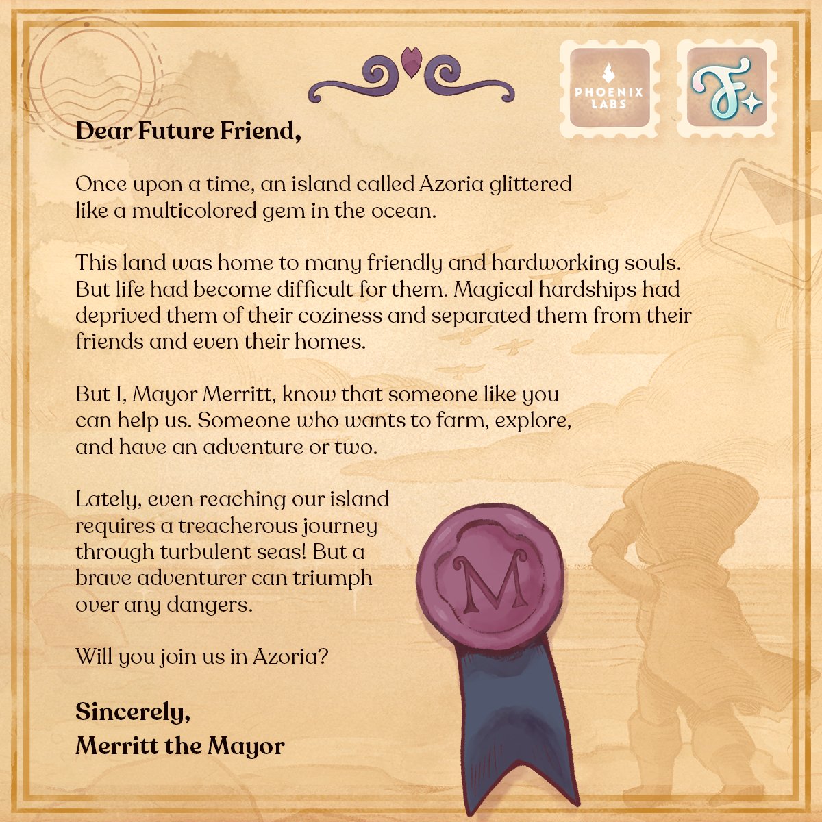 Mayor Merritt is looking forward to meeting you!☺️

Will you be joining her in Azoria?

#waitingforFaeFarm