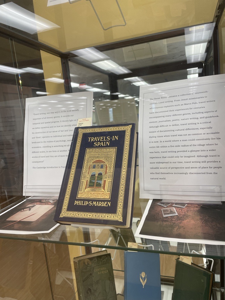 AUG_Libraries's tweet photo. Come by and see the new travel book exhibit on the 2nd floor of Reese Library, right outside of the Reese Room. These are just a few of the many travel books housed in our Special Collections. #AULibraries https://t.co/Re6sXOuB09