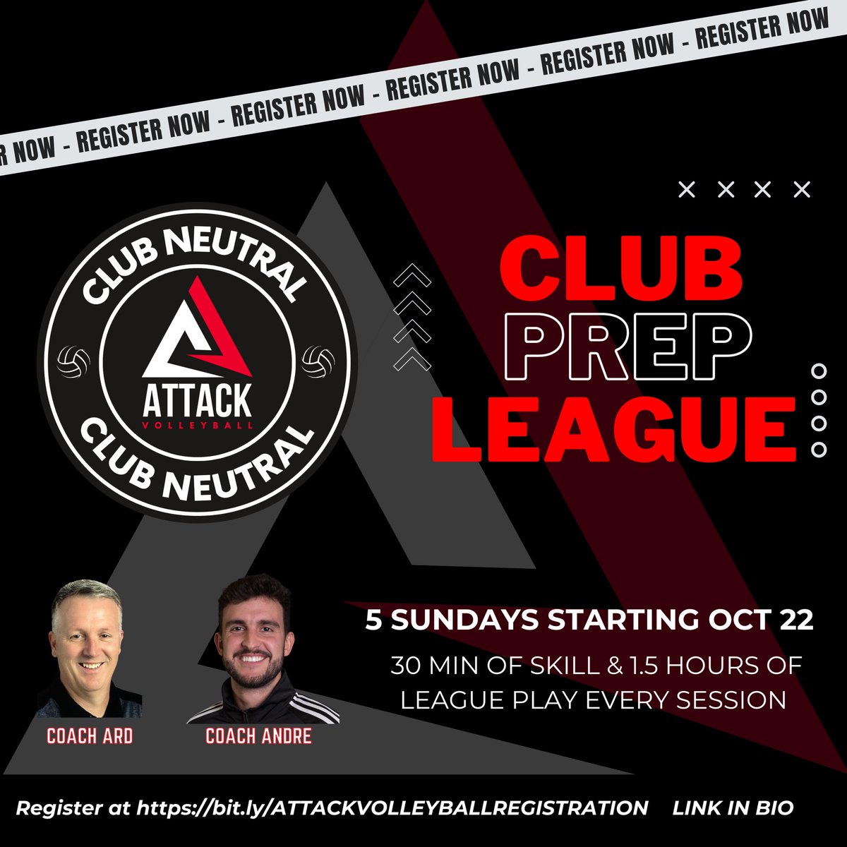 attackvllybll's tweet photo. Didn't make the school team, but would like to play club?

Looking to work on your game between school and club season?

The Club Prep League is perfect for you!   

Register at https://t.co/Jzzx1Th9BY

WE ARE CLUB NEUTRAL!

@acevolleyclub @panthersvbclub @whamvb @LVCVolleyball https://t.co/CljGCMN74F