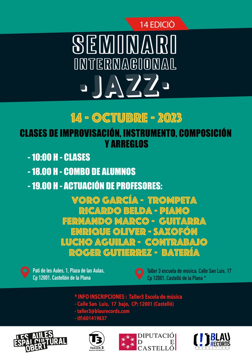blaurecords's tweet photo. Ya podéis inscribiros al seminario de éste año. https://t.co/qu8Fuk25pT