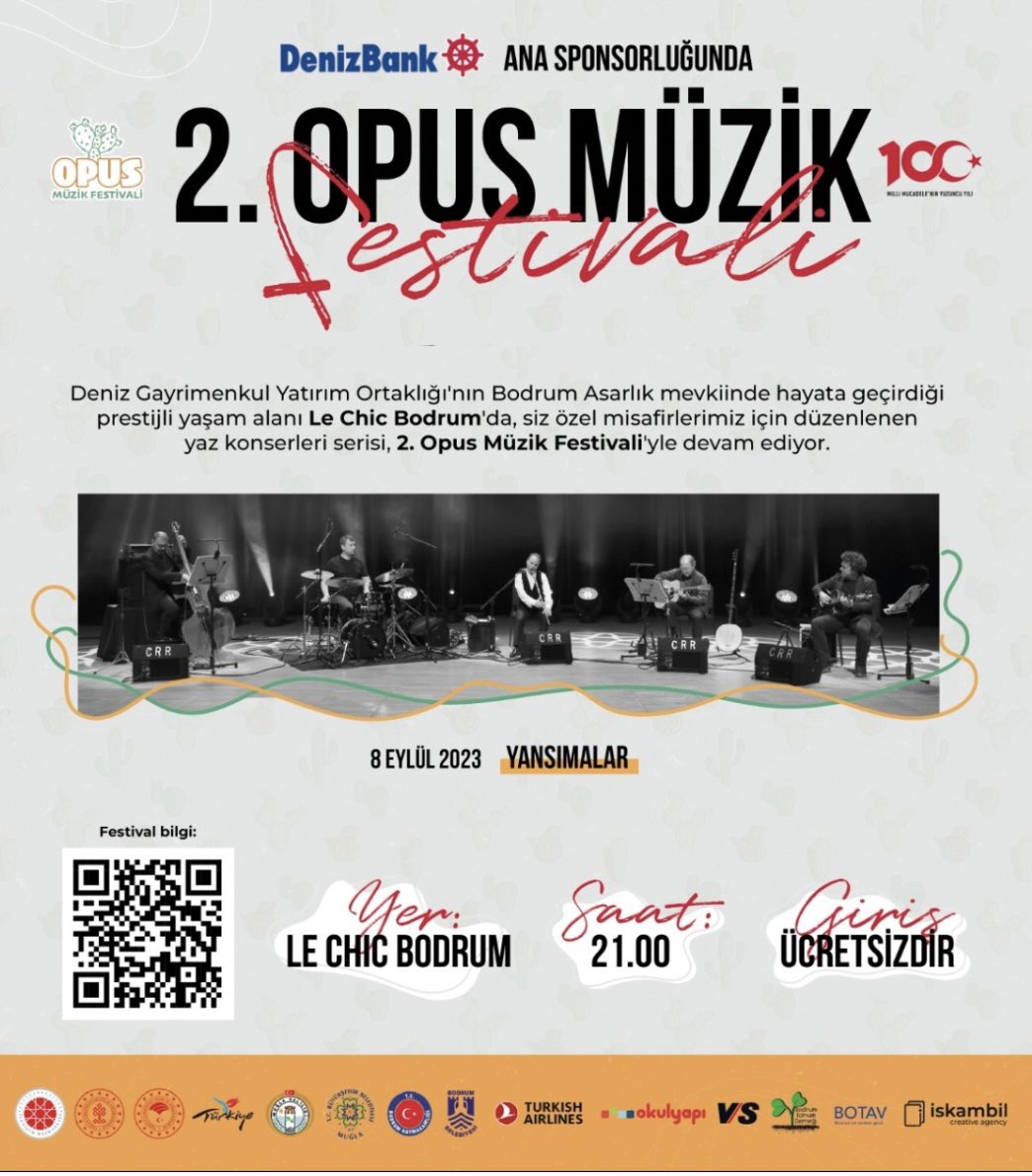 oyansimalar's tweet photo. YANSIMALAR KONSERİ

2. Opus Müzik Festivali 

8 Eylül 
Saat: 21:00

LE CHIC BODRUM https://t.co/M7ooOIsuhc