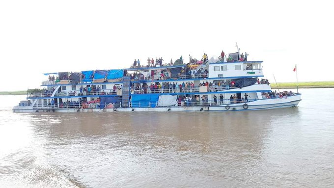 WamapsENG's tweet photo. #Mali 🇲🇱 | 07/09 #UPDATE #Terrorist attack on the #Niger river against a boat of the #COMANAV near #Abakoïra / #Nzorkoy.
🔴 49 civilians and 15 #Famas killed.
🔵 3 days of national mourning ordered
⚫️ Attack took place in Katiba's Gourma territory affiliated to the #JNIM. https://t.co/leenNmmqJa