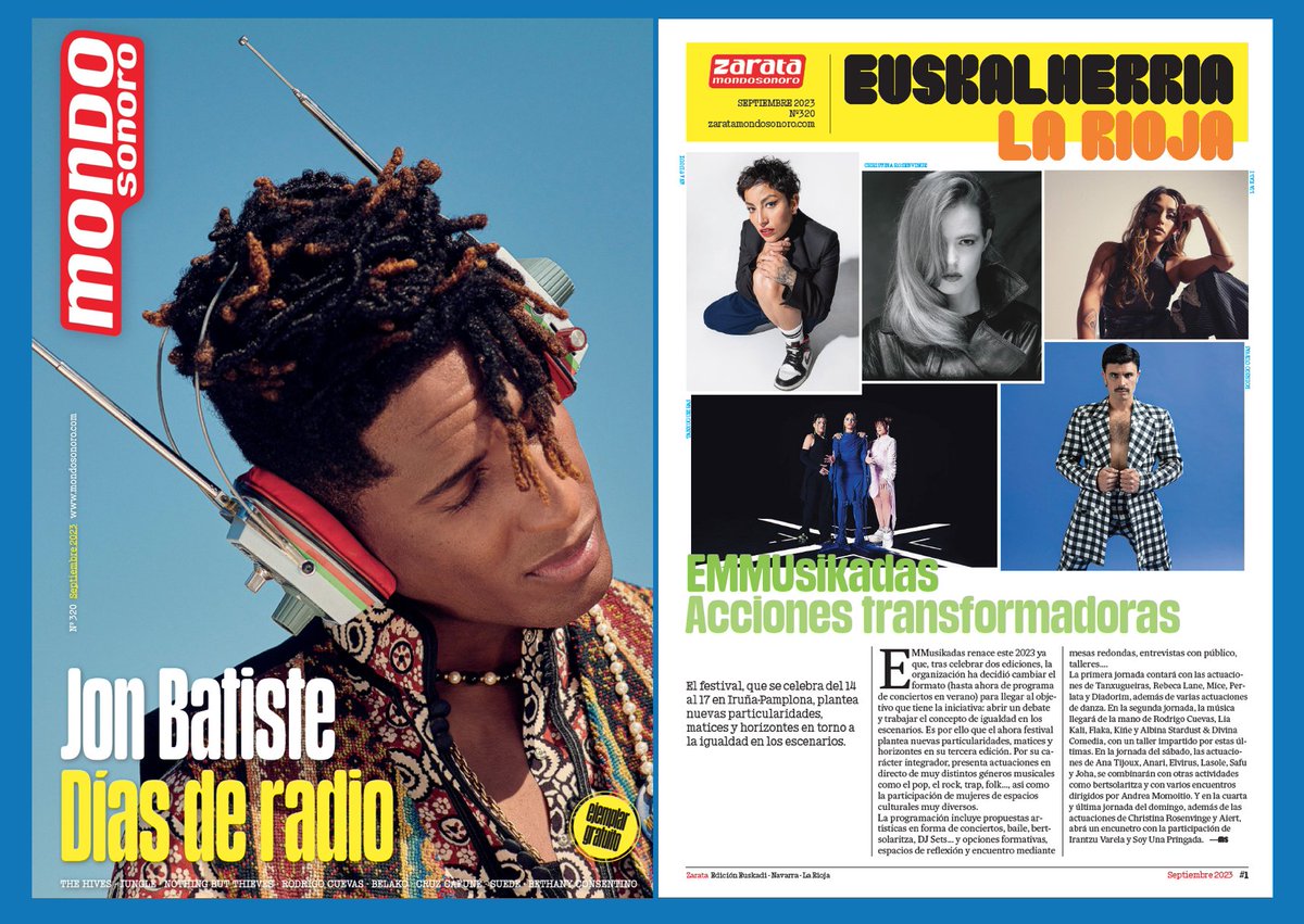 En el Zarata de Sept: Noa &amp; The Hell Drinkers, Nickzzy, Lorelei Green, Katarsi, Don't Save The Queen, Telaraña, Horma, Deñe, Dube, Kattalin eta Nenufarrak, EMMusikadas, Irun Zuzenean Festibala, Jon Zamarripa, Estaciones Sonoras, Sopela Kosta Fest...

issuu.com/mondosonoro/do…