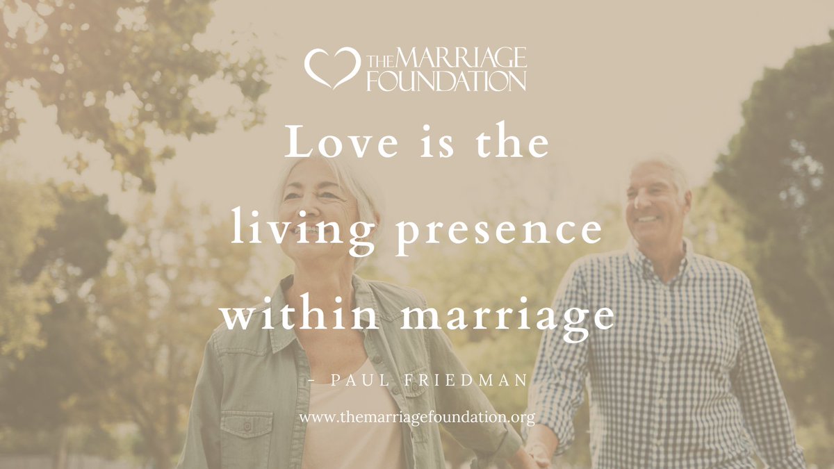 "Love is the living presence within marriage"
— Paul Friedman

visit us at themarriagefoundation.org

#TheMarriageFoundation #PaulFriedman #marriagehelp #howtofixyourmarriage #marriage #MarriageTip #MarriageQuotes #marriagecounselor
