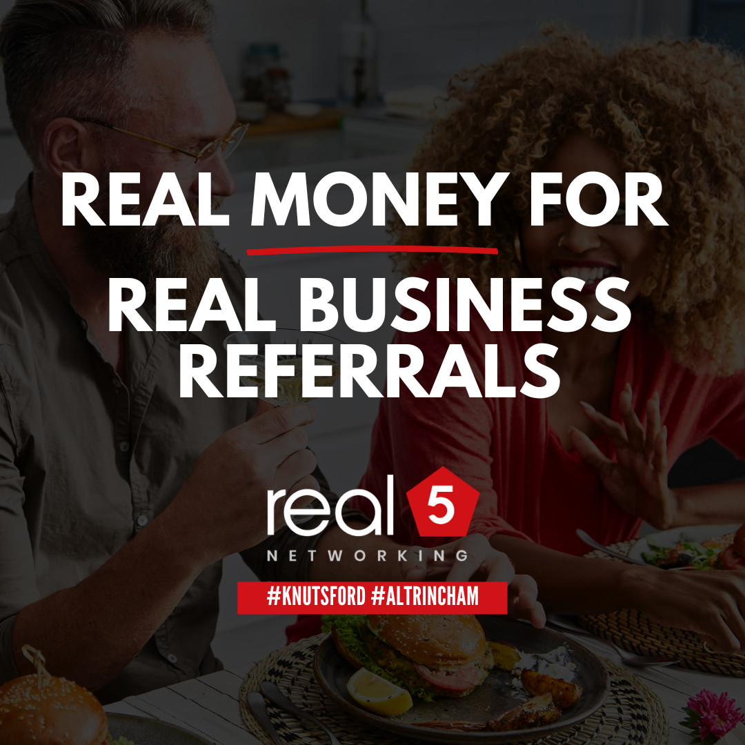 Join our network to level up your finances! Meet like-minded individuals, connect with the best, &amp; get a bonus for every business owner you refer who becomes a member. 🤝📈💰

💻 real5networking.com/knutsford-grou…

#gainingtogether