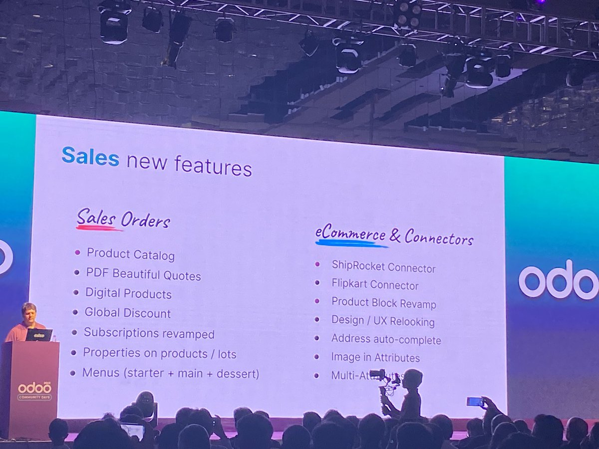 New feature of the sales module
#odoo #odoocommunitydays