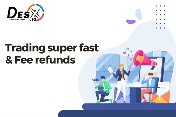 🔥High-frequency trading is fast and without delay, it is possible to receive a refund fee for the transaction #desx #dex