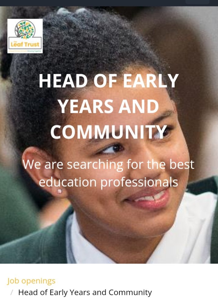 Early Years Specialist Headteachers, come and be part of an exciting opportunity to grow a new Primary and Early Years <a href="/trust_leaf/">Leaf Trust</a>