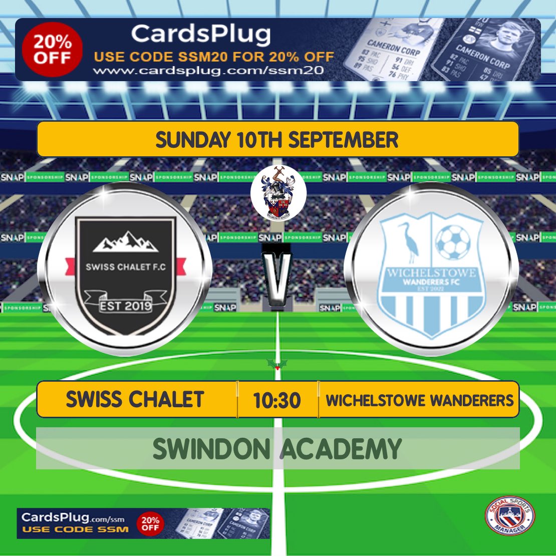 This Sunday we’re hoping to make it 2 wins from 2 as we take on ⁦<a href="/SwissChaletFC/">Marshgate FC V2</a>⁩ who are yet to start their season. #upthestowe ⁦<a href="/Wichelstowenews/">Wichelstowe Project</a>⁩