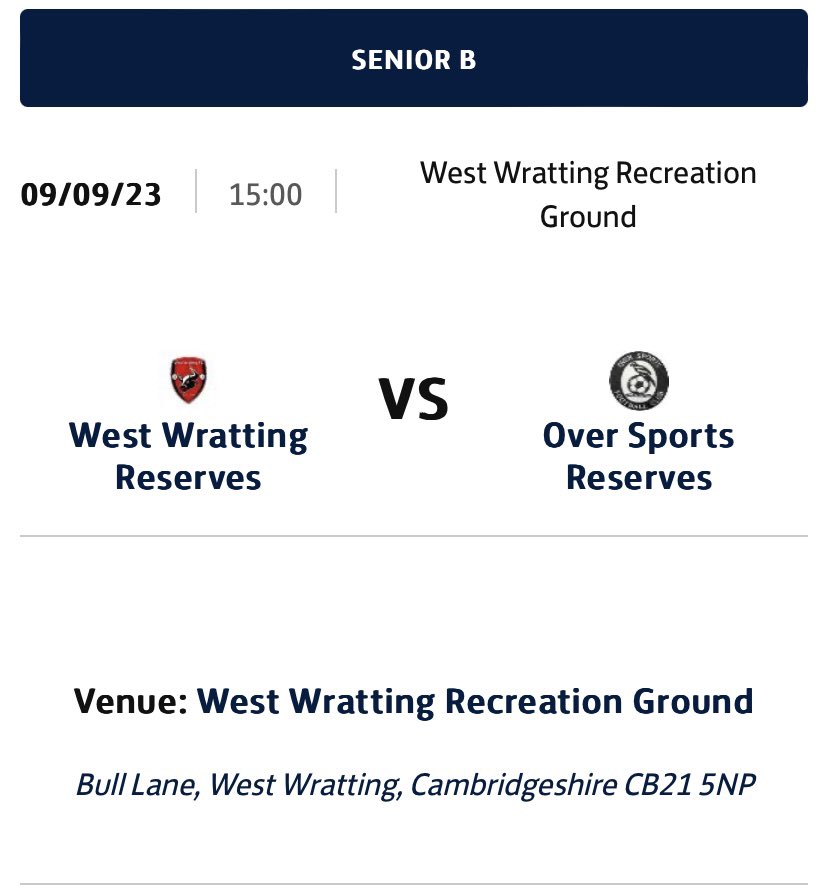 OverSports_FC's tweet photo. 📆 Saturday 9th September 📆

Humbugs v @WisbechStMaryFC 
⏰ 3PM
📍 @CentreOver 

——————

@WestWrattingFC Reserves v Humbug Reserves 
⏰ 3PM
📍 Bill Lane, West Wratting 

#LetsGooo #Humbugs https://t.co/ZhsqiTTStv