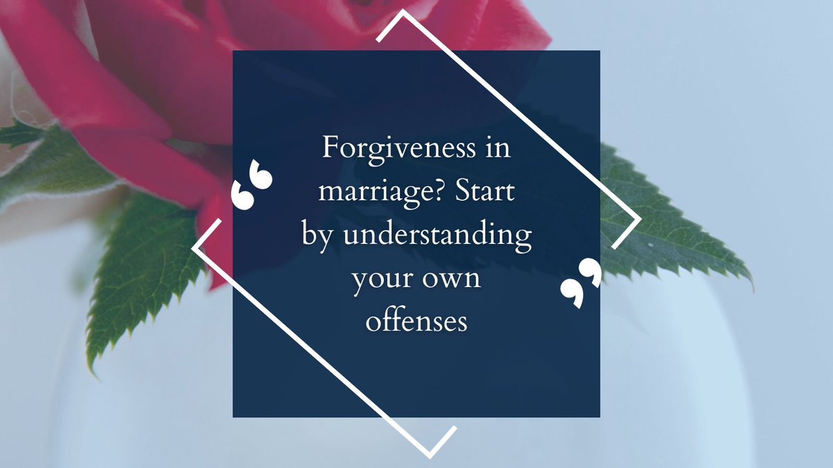 "Forgiveness in marriage? Start by understanding your own offenses"
— Paul Friedman

visit us at themarriagefoundation.org

#TheMarriageFoundation #PaulFriedman #marriagehelp #howtofixyourmarriage #marriage #MarriageTip #MarriageQuotes #marriagecounselor