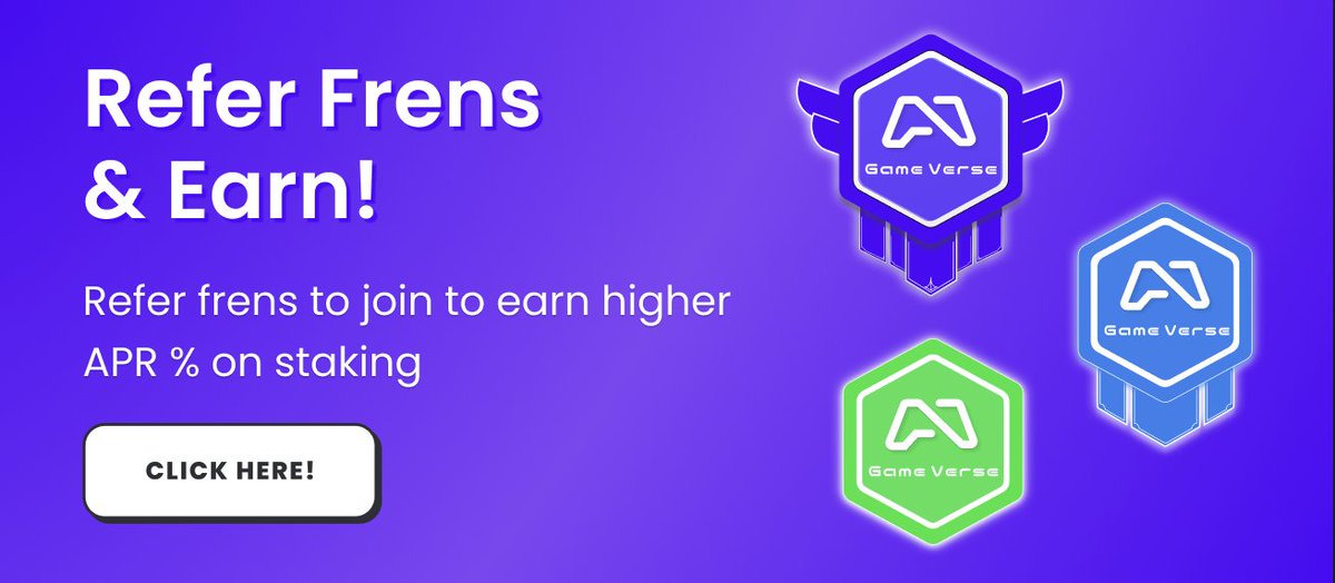 🐻The bear market sucks, that's why we're bringing you 100% APY staking.

🧑‍🤝‍🧑Refer frens = Earn Higher APR% On Staking

⏰Limited Time Only

WAGMI👇
activity.gamesverse.io/invite?inviteC…