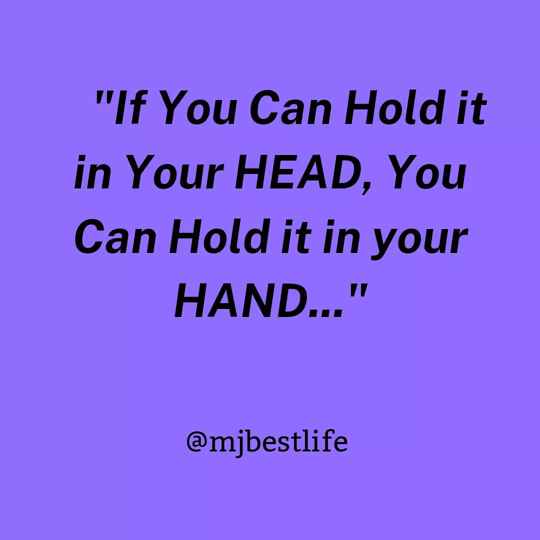 MJBestLife's tweet image. " If You Can Hold it in Your Head, 
You Can Hold it in your Hand ! "🌠 Bob Proctor.
@mjbestlife #limitlessmind #loa #mindsetpower #PersonalGrowth #higherself #lifetransformation #lifecoach #selfwork #guidance #divinecreator #energy #growthmindset #abundancemindset #onlinecoaching