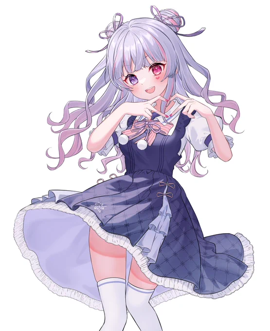 commissionSkebリクエストありがとうございます!VTuberの紫江凜さんを描かせていただきました!ポーズや表情は指定いただいたものからチョイスしました指ハート可愛い!また機会があればよろしくお願いします#Shierin_art#Skeb #Commission 