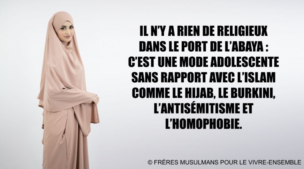 Le_CFMVE's tweet photo. Ce monsieur respectable n’est évidemment pas un islamiste : c’est une fashionista. #abaya https://t.co/tAHXhC5Gy9