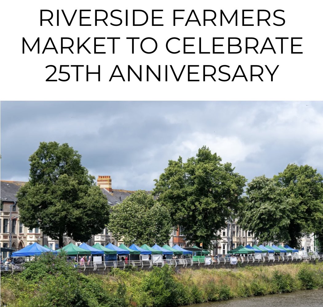 On the 10th September (this Sunday) Riverside Farmers’ Market (the original (<a href="/cdffarmersmkts/">Cardiff Farmers Markets</a>) will celebrate a quarter-century of connecting local farmers, producers and artisans to the wider Cardiff community, with live demos, music, talks &amp; more! 👇🏼

hungrycityhippy.co.uk/2023/08/29/riv…