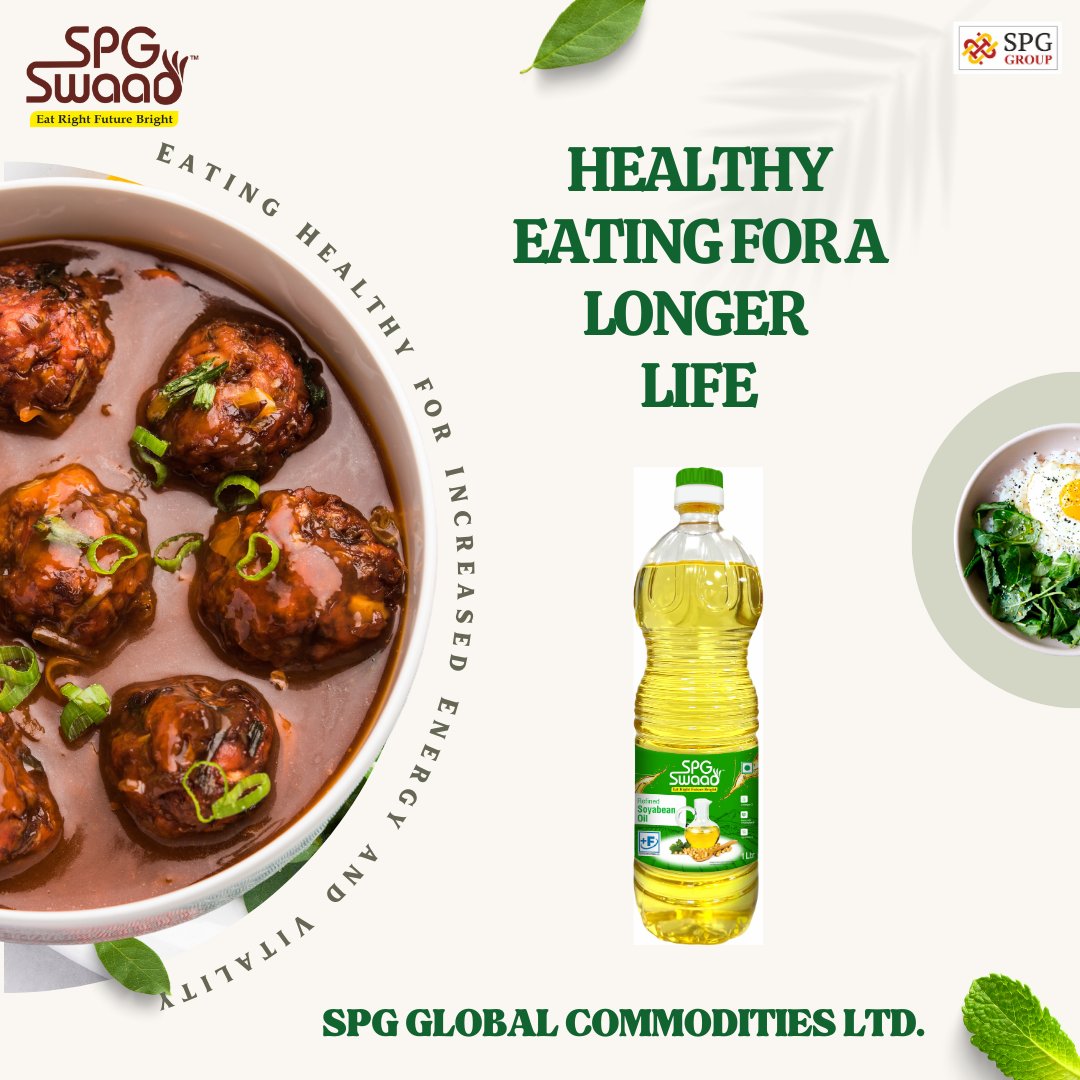 SpgConsumer's tweet photo. Unlock the secret to a healthier lifestyle with the power of SPG Swaad Soya bean oil! Packed with high-quality protein, heart-healthy Omega-3s, antioxidants, Fiber, and phytoestrogens. Say goodbye to guilt and hello to nutritious, delicious meals with SPG Swaad SoyaBeanOil. https://t.co/Aw8AevehlX