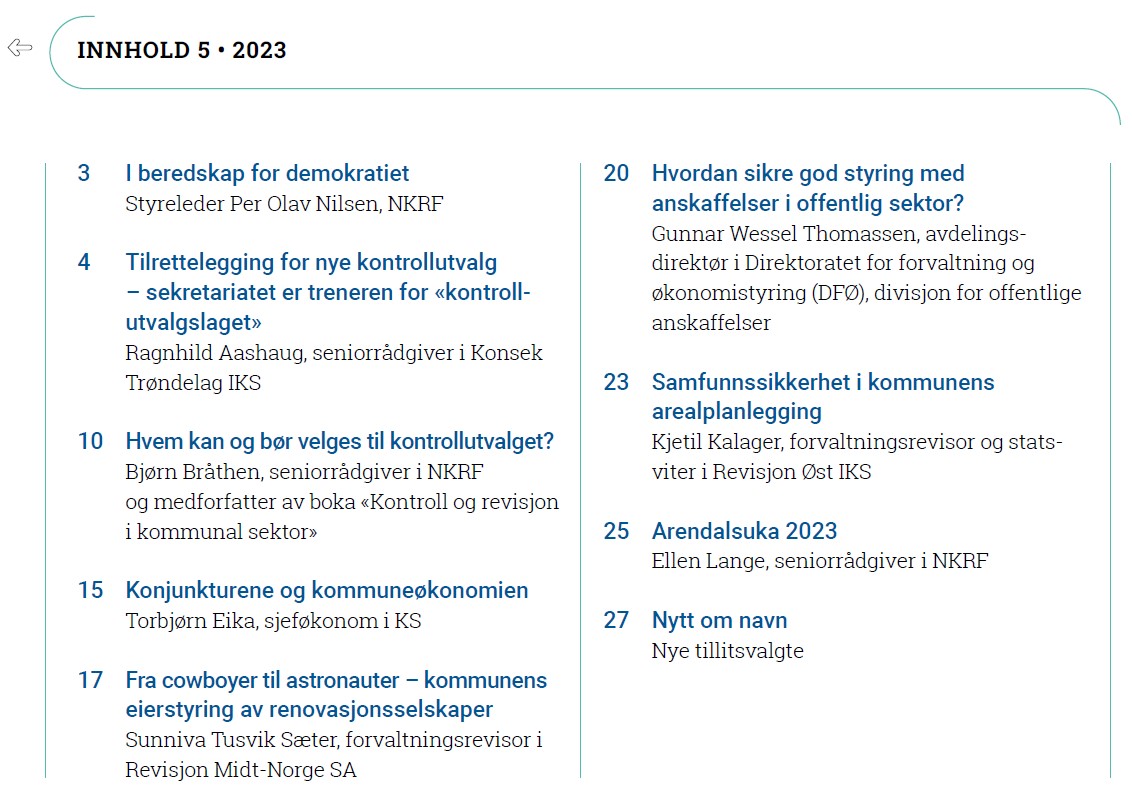 Kommunerevisor1's tweet photo. Fikk du med deg septemberutgaven av kontroll & revisjon? For abonnement/løssalg: https://t.co/Fam44Zd5kp | #kontrollutvalg #revisjon #kommuneøkonomi #eierstyring #anskaffelser #beredskap #arendalsuka2023 https://t.co/lrnLB3j546