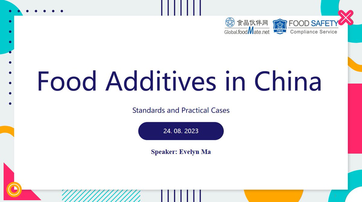 GFoodmate's tweet image. Foresight webinar | Food Additives in China: Standards and Practical Cases youtu.be/YbstrF_BnwA?si… via @YouTube 
#freewebinar #youtubechannel #foodadditive #foodstandard