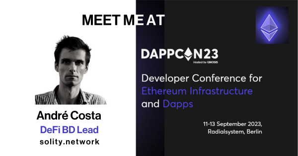 umdandre's tweet image. At #DappCon with fam @SolityNetwork 
Who should I connect with? Tag you DeFi frens