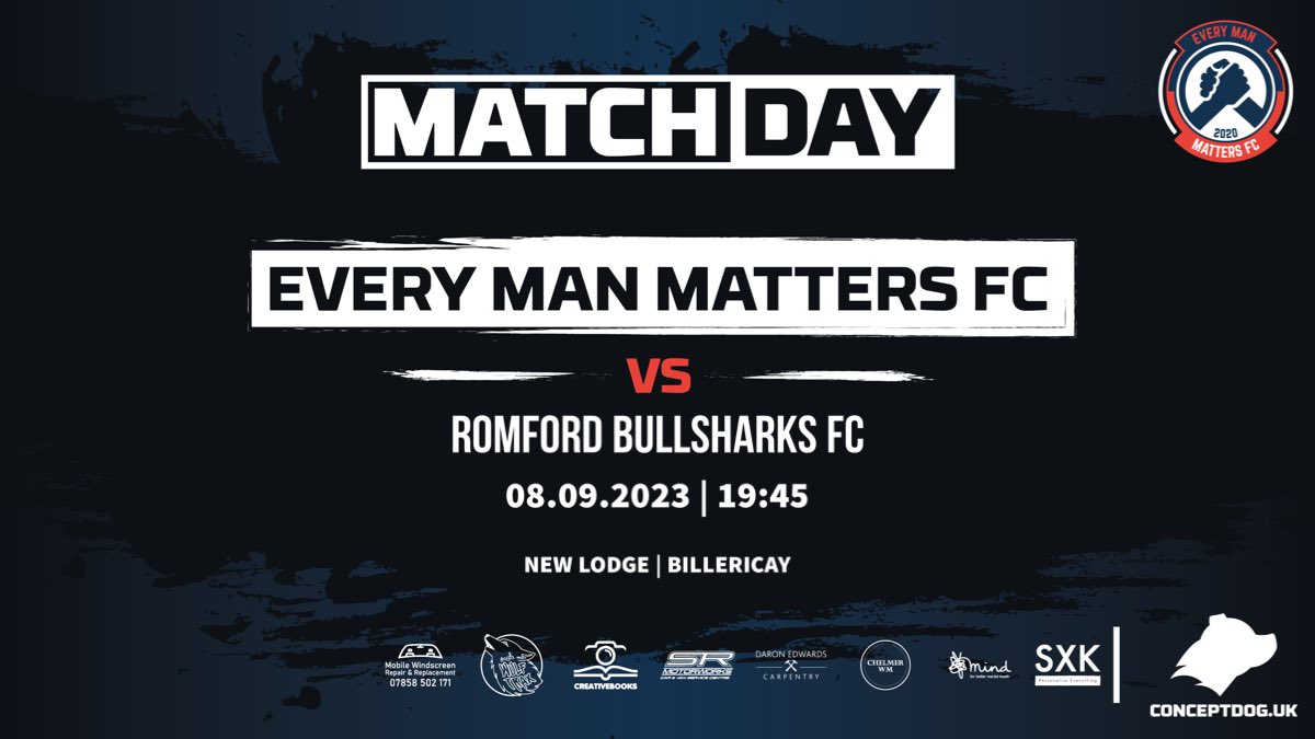FC_EMM's tweet image. 🚨 MATCH DAY FOR EMM🚨 

🆚: Romford Bull Sharks 
📅: 08/09/2023
⏰: 19:45 KO
📍: Billericay Town FC (@BTFC)
👥: Specators ALLOWED
💷: £2 Entry
🍻: Bar Open

The lads are looking to carry on where they left off in both the football and fundraising 🫡