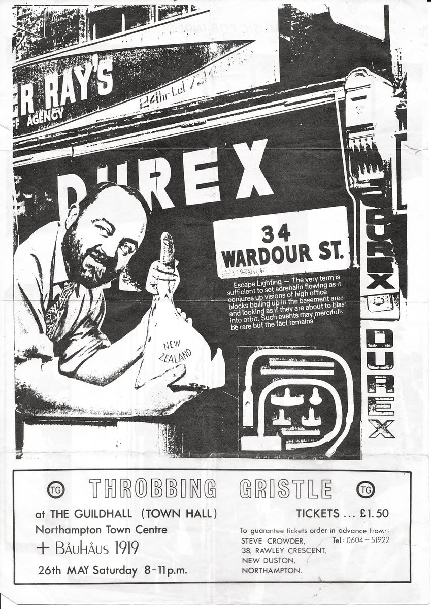 oldcut's tweet photo. More from the attic #flyers #ThrobbingGristle https://t.co/EMkMLJneLS