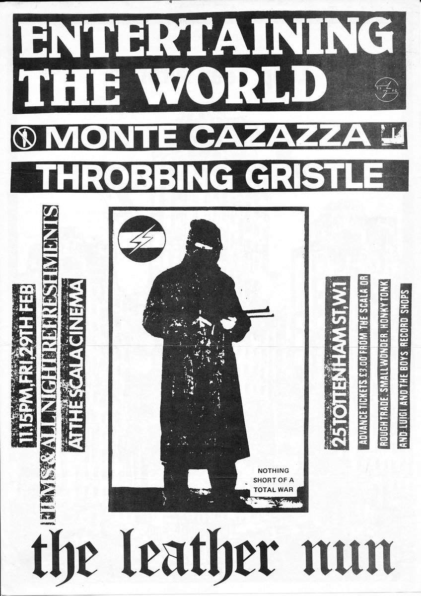 oldcut's tweet photo. More from the attic #flyers #ThrobbingGristle https://t.co/EMkMLJneLS