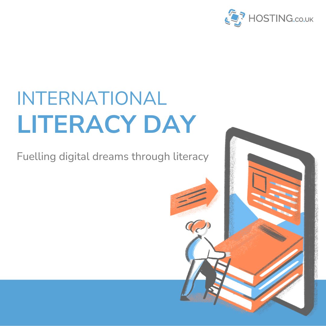 Hostingcouk1's tweet image. Empowering digital dreams, one word at a time. 🌍📚 On International Literacy Day, we celebrate the power of reading and learning. Let&apos;s keep nurturing dreams and creating a better world through literacy. 🌟📖 #InternationalLiteracyday