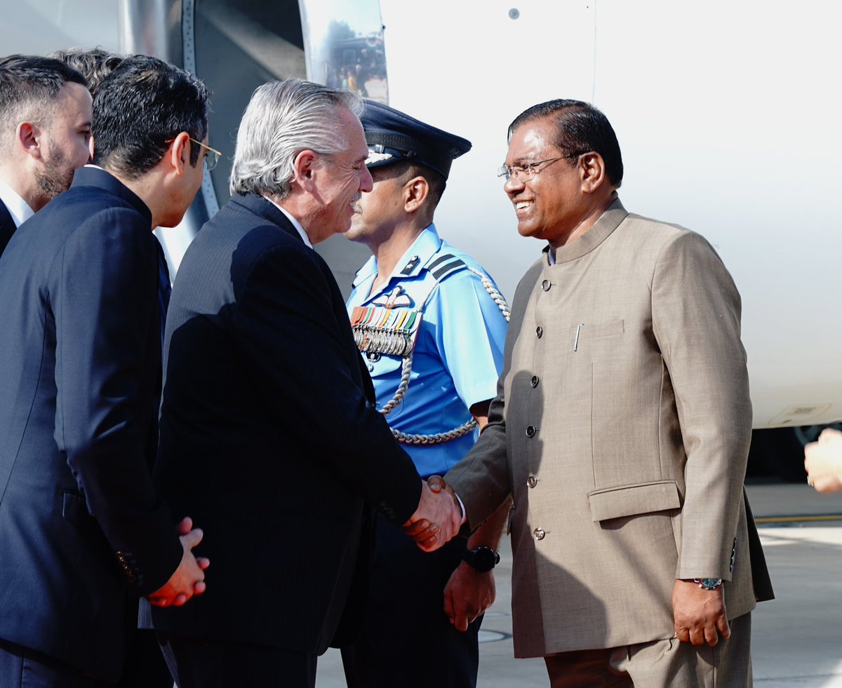 Delegations started arriving in #India to attend #G20Summit. 

In Pictures : Prime Minister of #Italy Giorgia Meloni, President of #EuropeanUnion Ursula von der Leyen, President of #EuropeanCouncil Charles Michel and President of #Argentina Alberto Fernández.