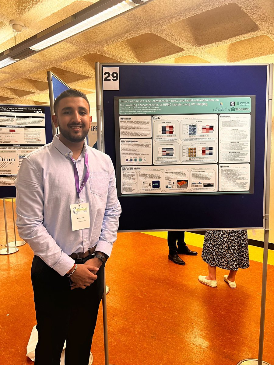 We had such a fantastic time #networking and enjoying all the talks at the <a href="/APS_PharmSci/">Academy of Pharmaceutical Sciences</a> conference in #Reading. <a href="/HajaHMS/">Haja</a>, <a href="/RandAbdulhusain/">Rand Abdulhussain</a> and <a href="/krishpatel98/">Krish</a> all presented posters. #APS2023. Looking forward to next conference already <a href="/HuddersfieldUni/">University of Huddersfield</a>