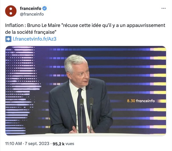CelineMalaise's tweet photo. On ne dit plus « réalité alternative », on dit « réalité Bruno Lemaire »
#BrunoDemande #BrunoRecuse https://t.co/EoFjKUzz4D