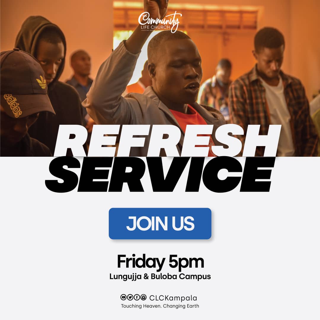 🍇🥭 + 🫗💧=🥤

We know there's better refreshment in God's presence this evening. 🤩🤩

Join us in our Refresh Service today at 5PM and let's worship and celebrate Jesus together.

#RefreshFridays
#CLCKampala