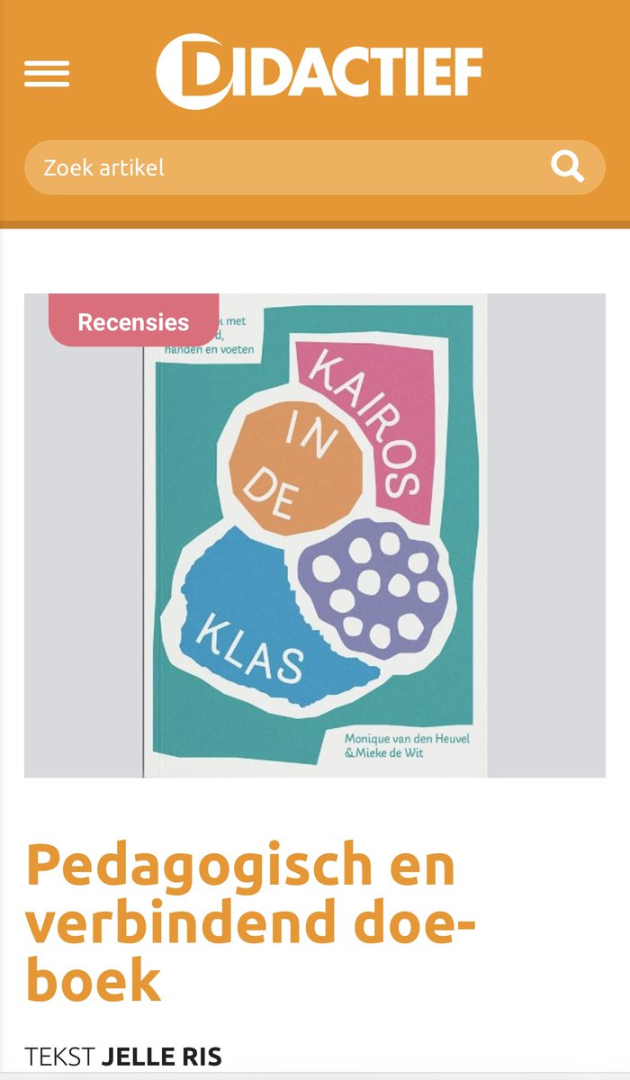 Met in de nieuwe <a href="/DidactiefOnline/">Didactief Online</a> o.a. een mooie recensie van Jelle Ris over #kairosindeklas