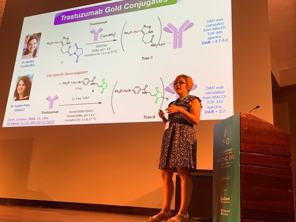 Contel Lab (@contellab) on Twitter photo Maria Contel from our lab delivering a keynote lecture on Gold-based targeted agents for breast cancer at <a href="/eucomc2023/">Eucomc2023</a> Maria Contel from our lab delivering a keynote lecture on Gold-based targeted agents for breast cancer at <a href="/eucomc2023/">Eucomc2023</a>