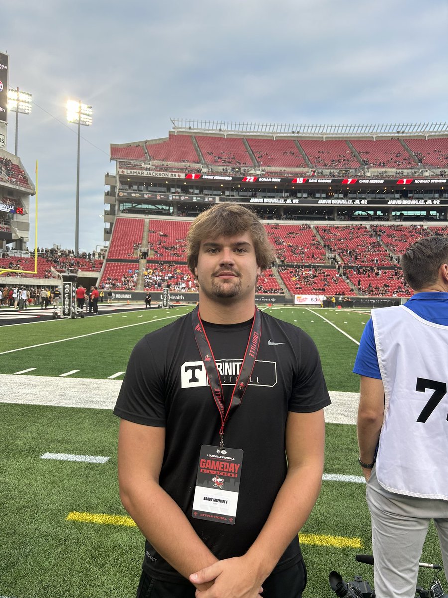 brady mcenaney (@bradymcenaney) on Twitter photo Thank you to <a href="/MarkIvey90/">Coach Mark Ivey</a> for the invite to tonight’s game! <a href="/TrinityHSFB/">Trinity HS Football</a> <a href="/LouisvilleFB/">Louisville Football</a> Thank you to <a href="/MarkIvey90/">Coach Mark Ivey</a> for the invite to tonight’s game! <a href="/TrinityHSFB/">Trinity HS Football</a> <a href="/LouisvilleFB/">Louisville Football</a>