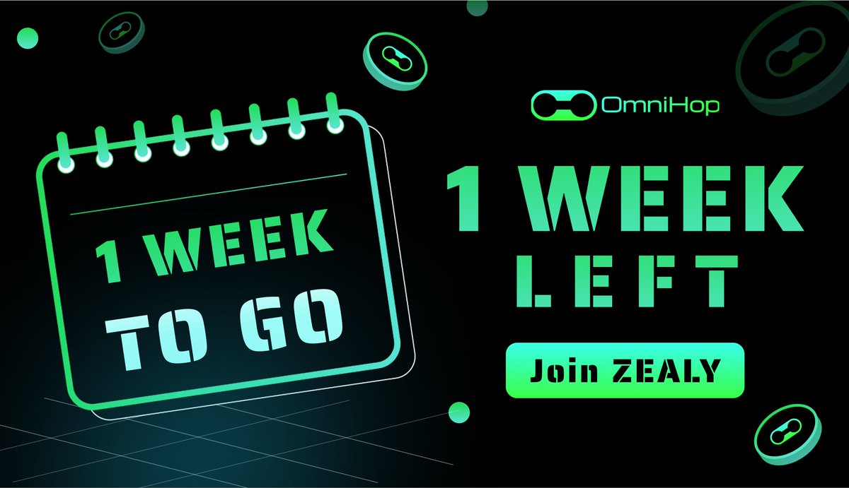 omnihop's tweet photo. OmniHop Zealy campaign has only 1 week left to end and mint only 1 NFT to be in Top 200.

Do not miss the opportunity to become Top Leader because Top 200 LeaderBoard will join the Alpha group and have a chance to receive the OIO Token Airdrop.

#LayerZero #OmniHop #Omnichain #Airdrop