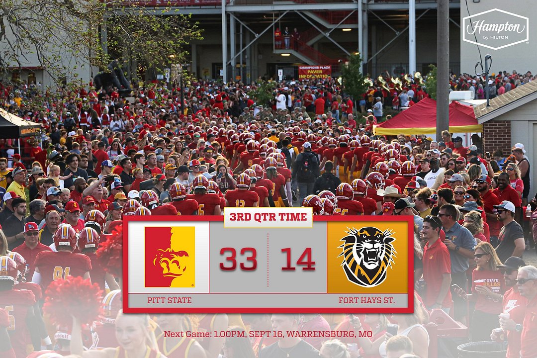 3RD QTR TIME! 

Gorillas 33 - Fort Hays 14 

#AllForward #1-0 #GorillaNation