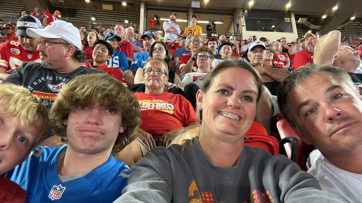 #chiefskingdom 1st NFL game for all of us!!!!