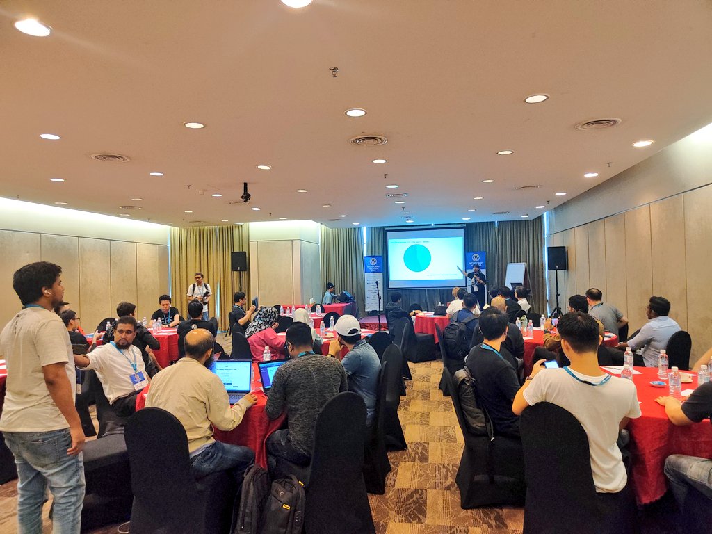 WordCampMY's tweet photo. #WCMY23 day 1 contributor day started 🎉

@webgrrrl is welcoming everyone ! https://t.co/ePyJL6ZqSE