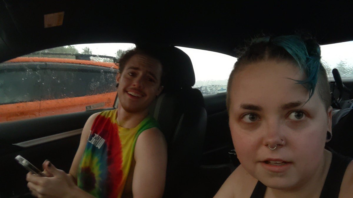 A series of unfortunate events: 
Day one of Blue Ridge and we had to evacuate cuz Mother Nature rocked our shit (a tent almost took us out 😀)