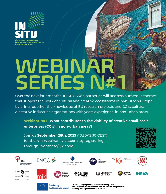 SusanLuckman's tweet photo. Join us for a stimulating discussion of the value of, and opportunities for, non-urban arts, culture and creativity! https://t.co/y4PU0N921V Honoured to be part of the dialogue as a member of the In Situ International Advisory Board. @INSITU_Culture @UniversitySA #CP3Creative https://t.co/jwryhzr8tK